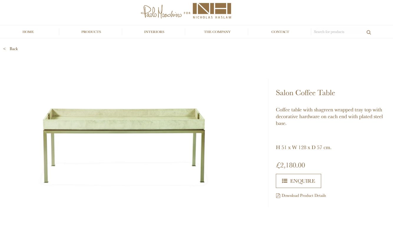 Rrp £2180 Paolo Moschino For Nicholas Haslam Salon Coffee Table Chrome Finish photo furniture