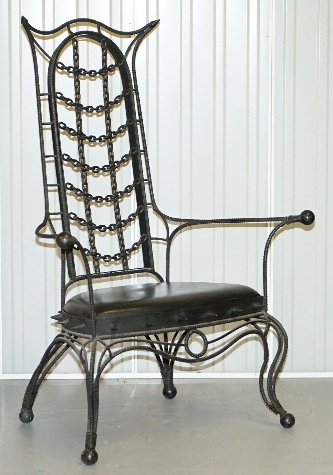 Interesting Iron Workers Gothic Sexy Dungeon Iron Throne Armchair Part Suite photo furniture