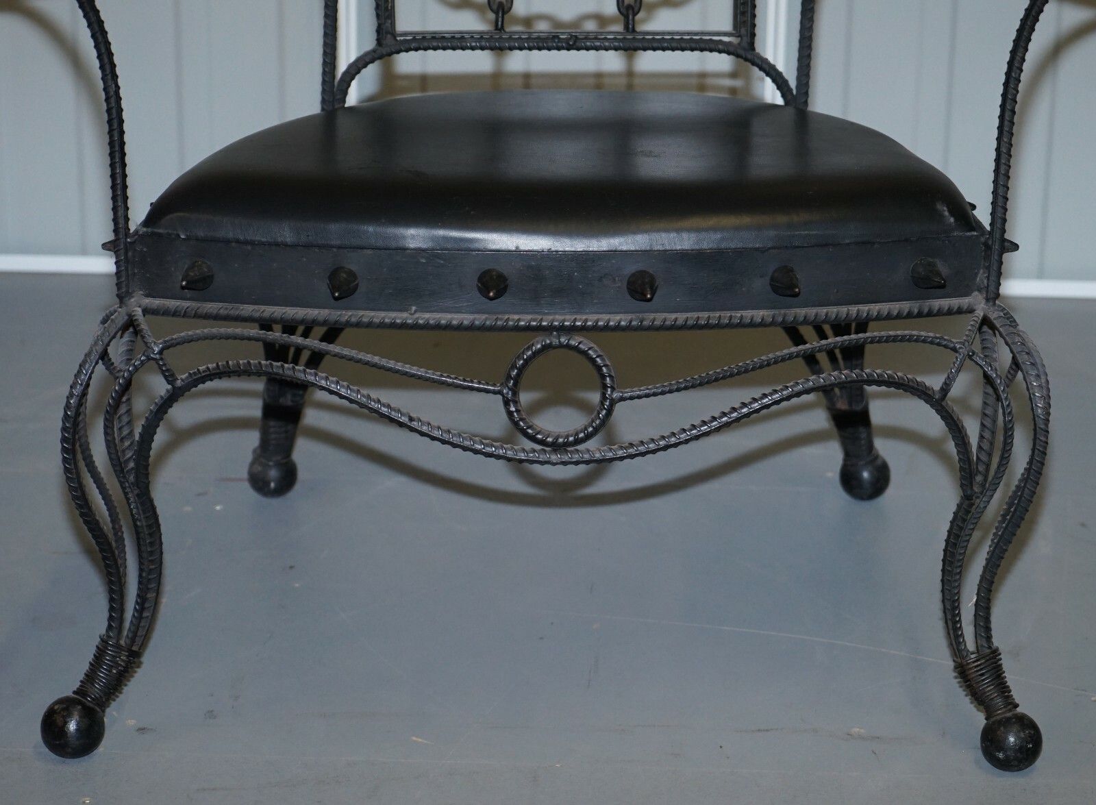 Interesting Iron Workers Gothic Sexy Dungeon Iron Throne Armchair Part Suite photo vintage