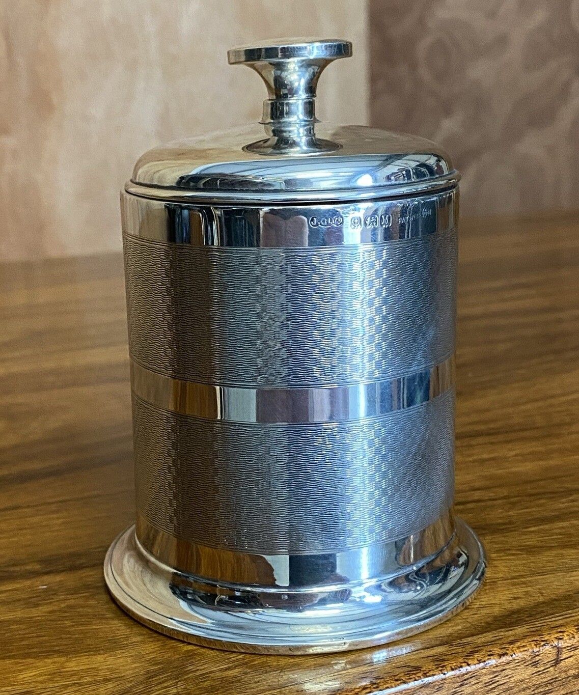 Stunning English Solid Sterling Silver 1936 Art Deco Style Cigarette Dispenser photo for sale