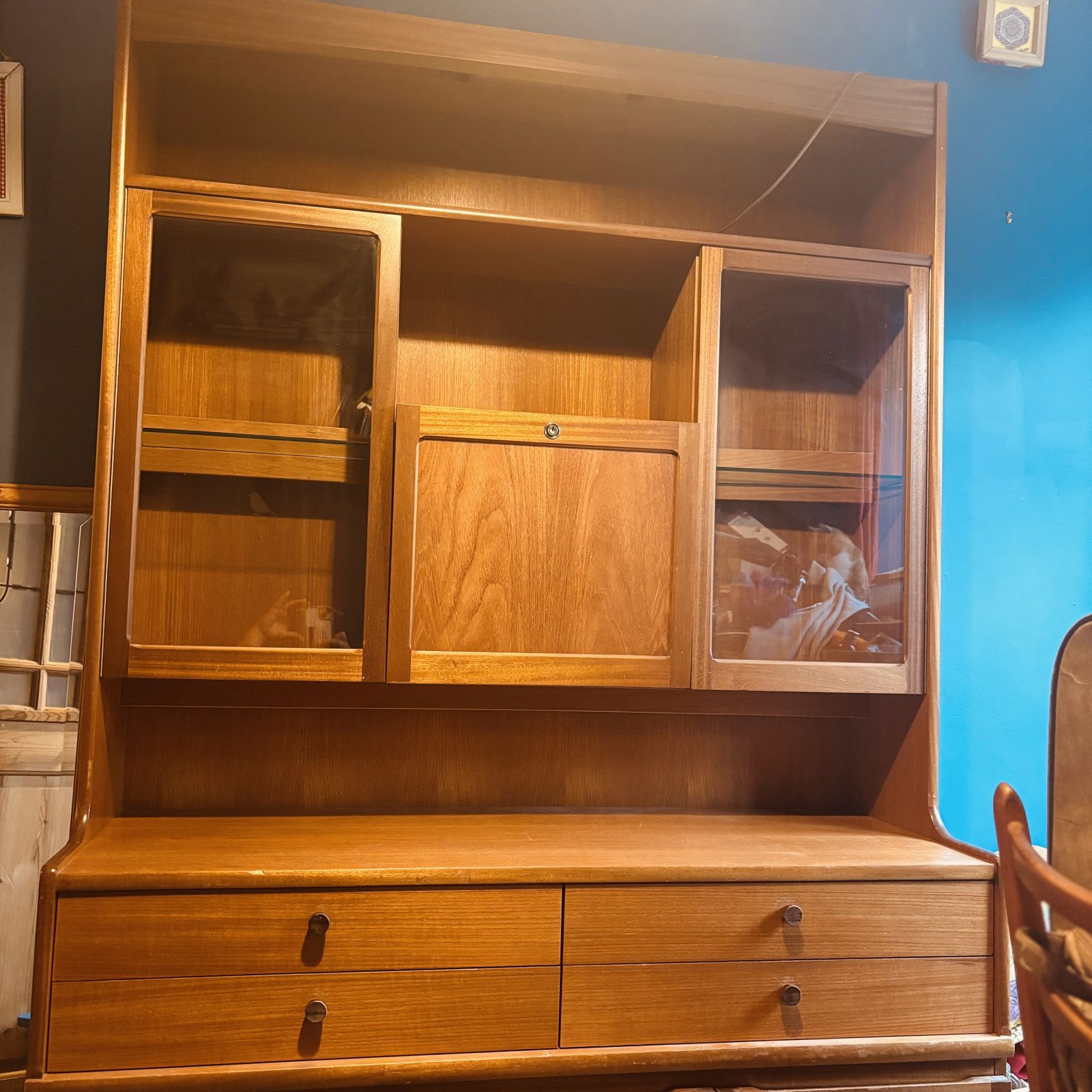 Nathan Squares Display Cabinet And Mirrored Drinks Bureau
