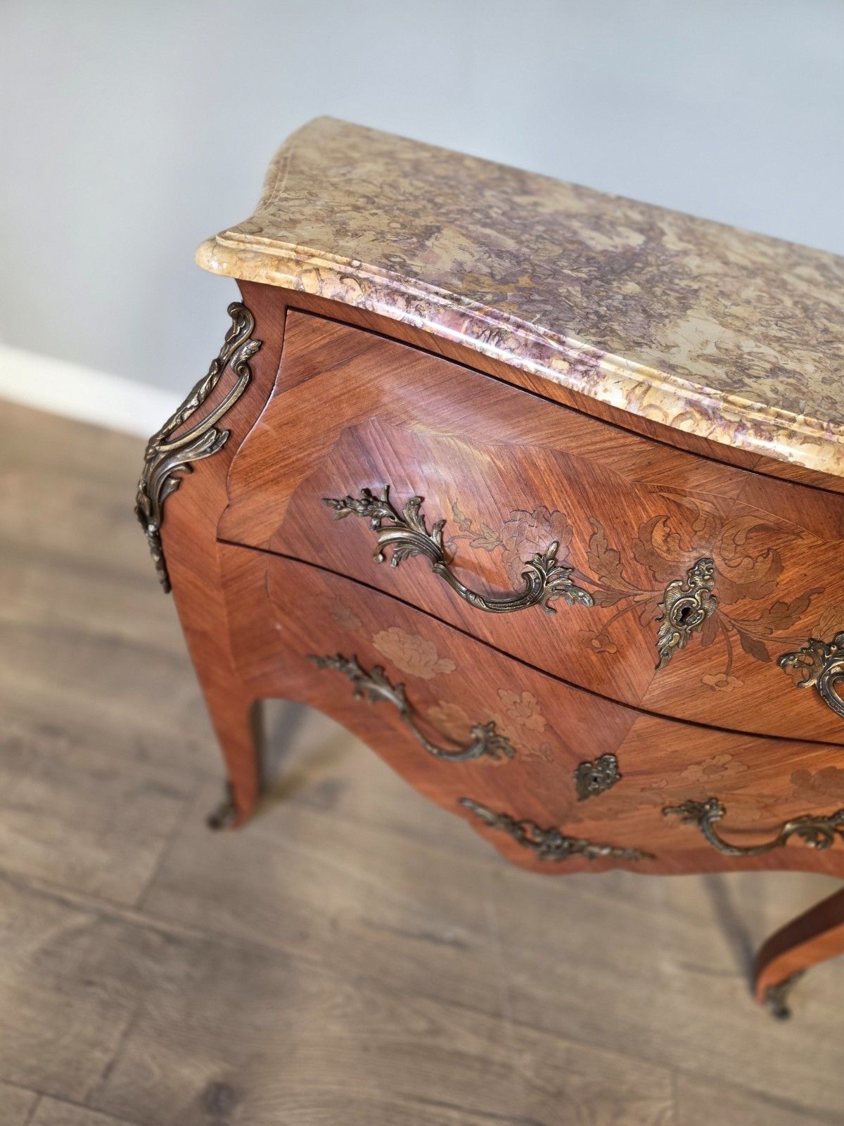 Antique French Inlaid Marble Top Commode/Chest photo Furniture