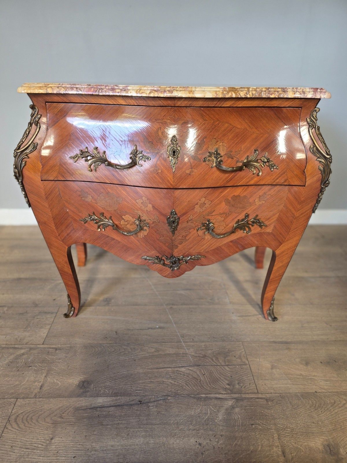 Antique French Inlaid Marble Top Commode/Chest photo buy