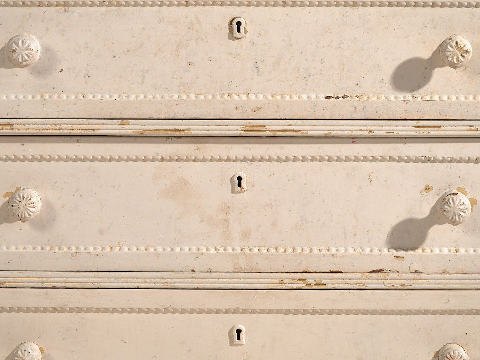 Antique White Tall Chest Of Drawers (C.1920) #60 photo vintage