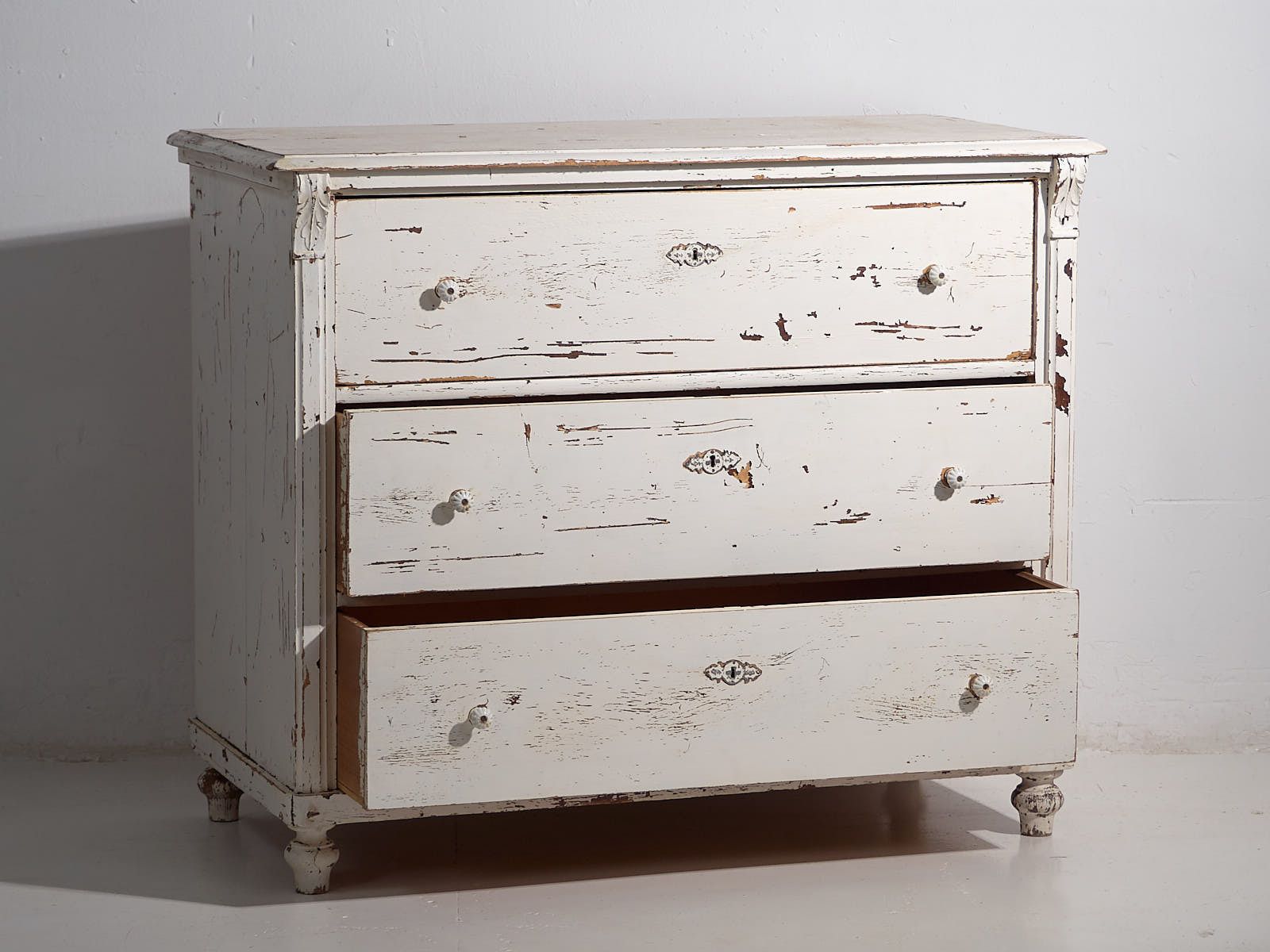 Antique White Chest Of Drawers (C.1920) #26 photo Furniture