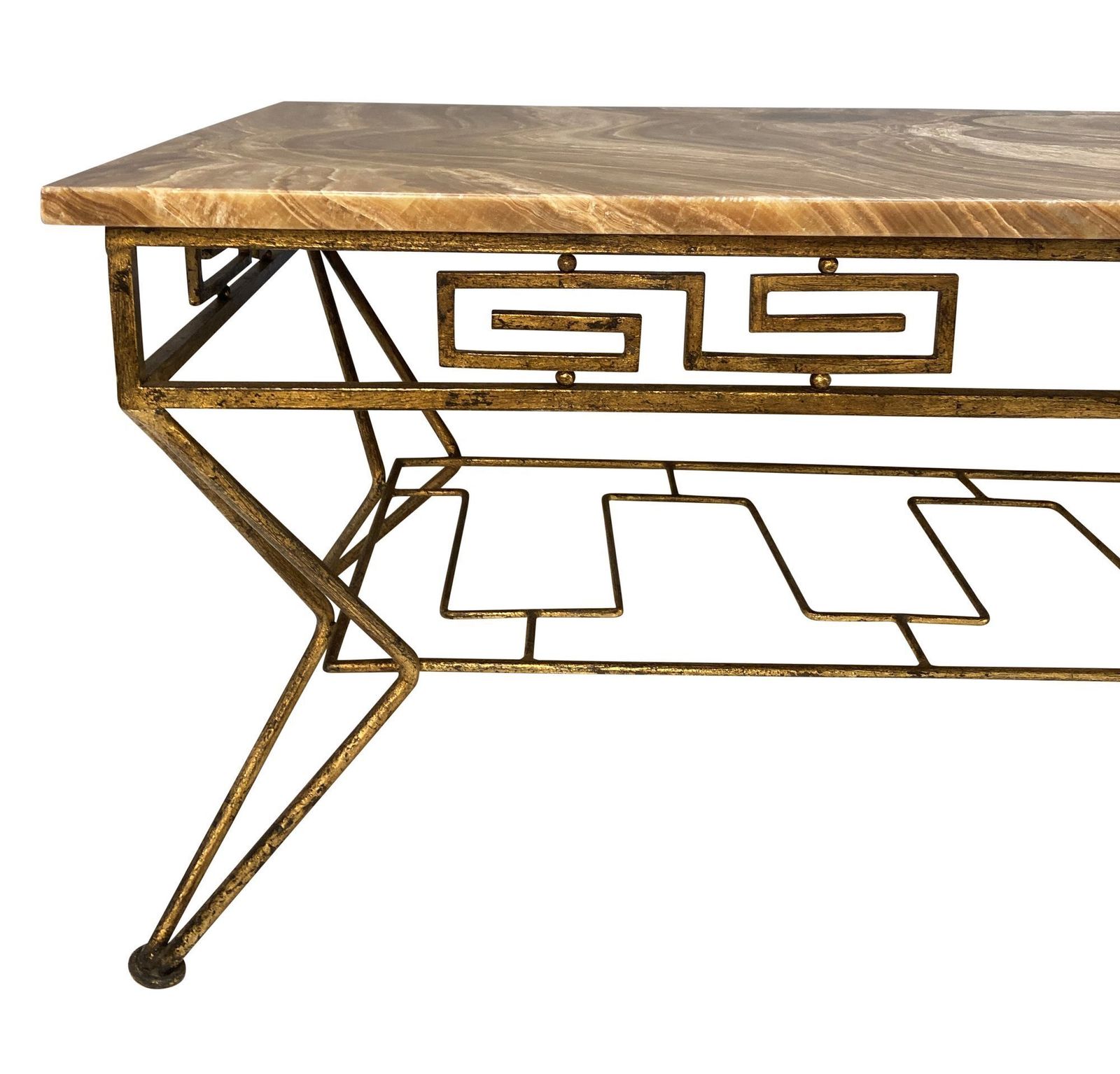 A French Mid Century Occasional Table With An Agate Top photo furniture