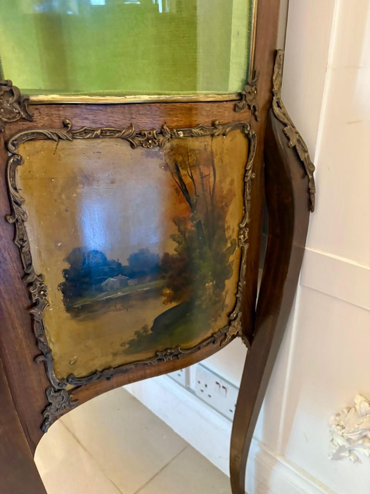 Antique 19th Century Quality French Vernis Martin Display Cabinet photo vinterior