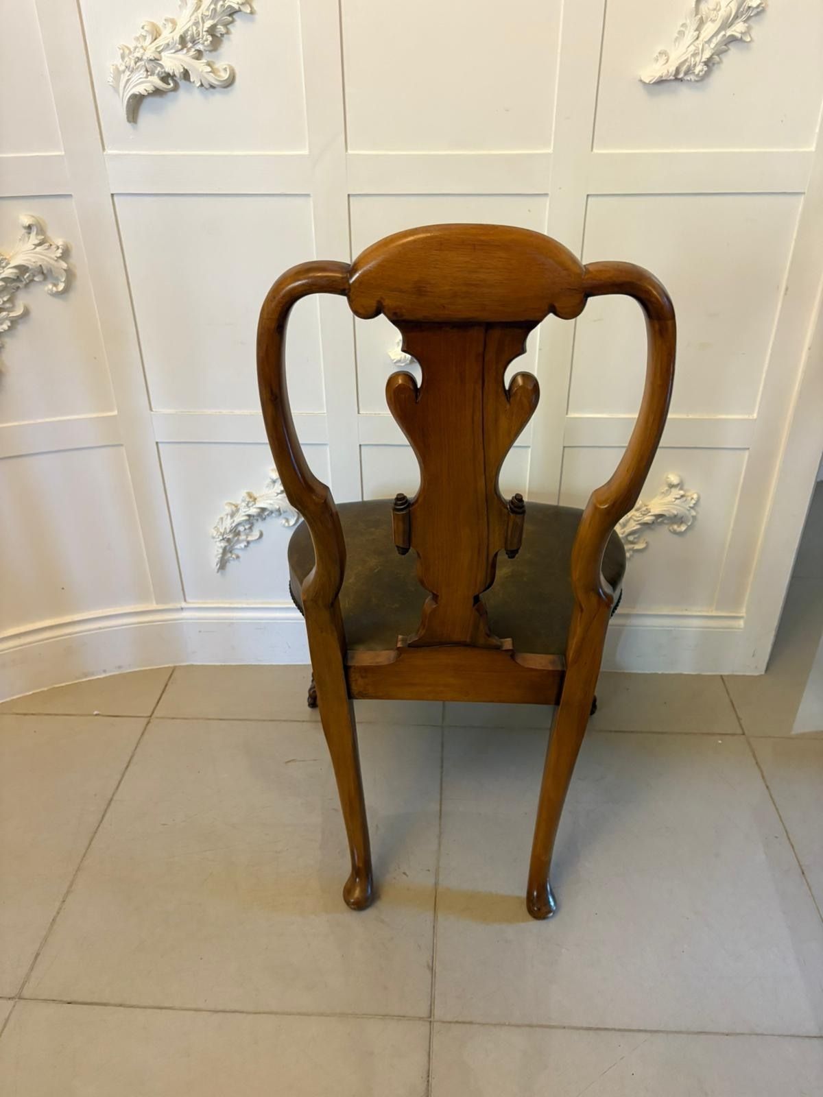 Outstanding Quality Set Of 6 Antique 19th Century Carved Walnut Dining Chairs photo vintage