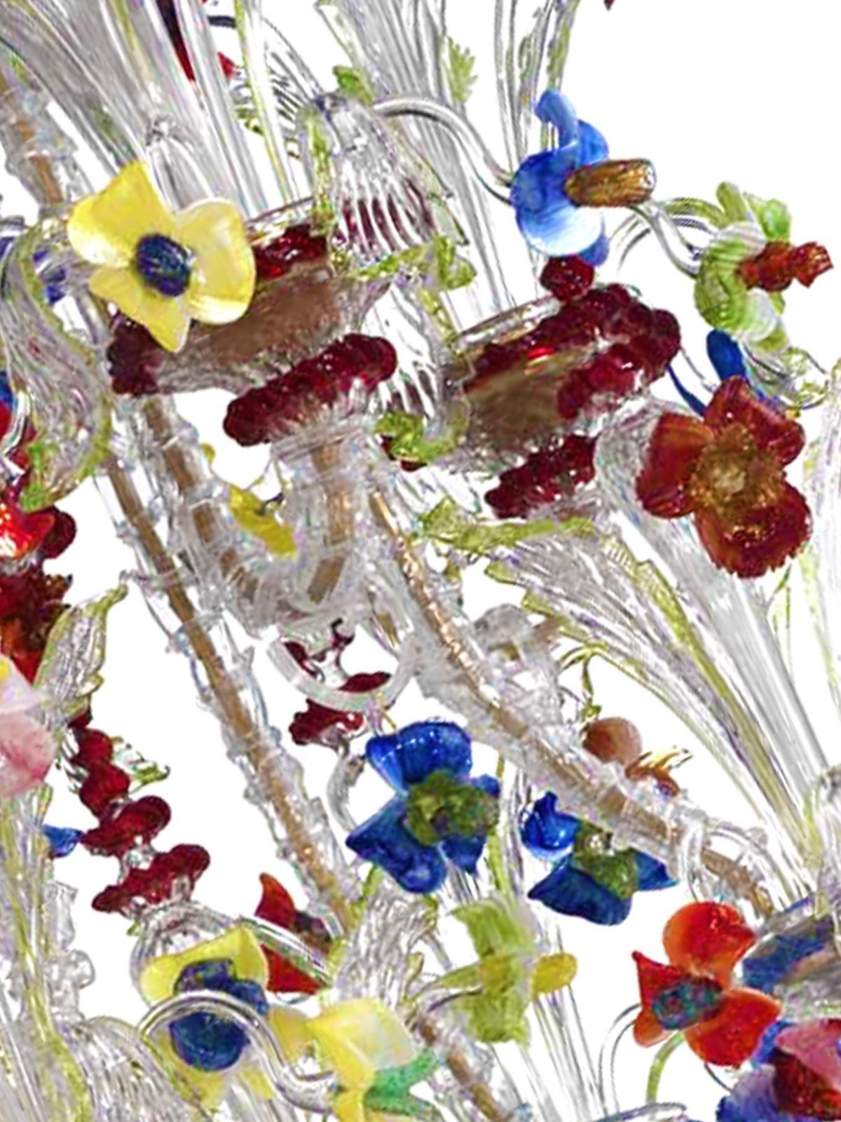 Venetian Imperial Floral "Cà Rezzonico" Murano Glass Chandelier photo vinterior