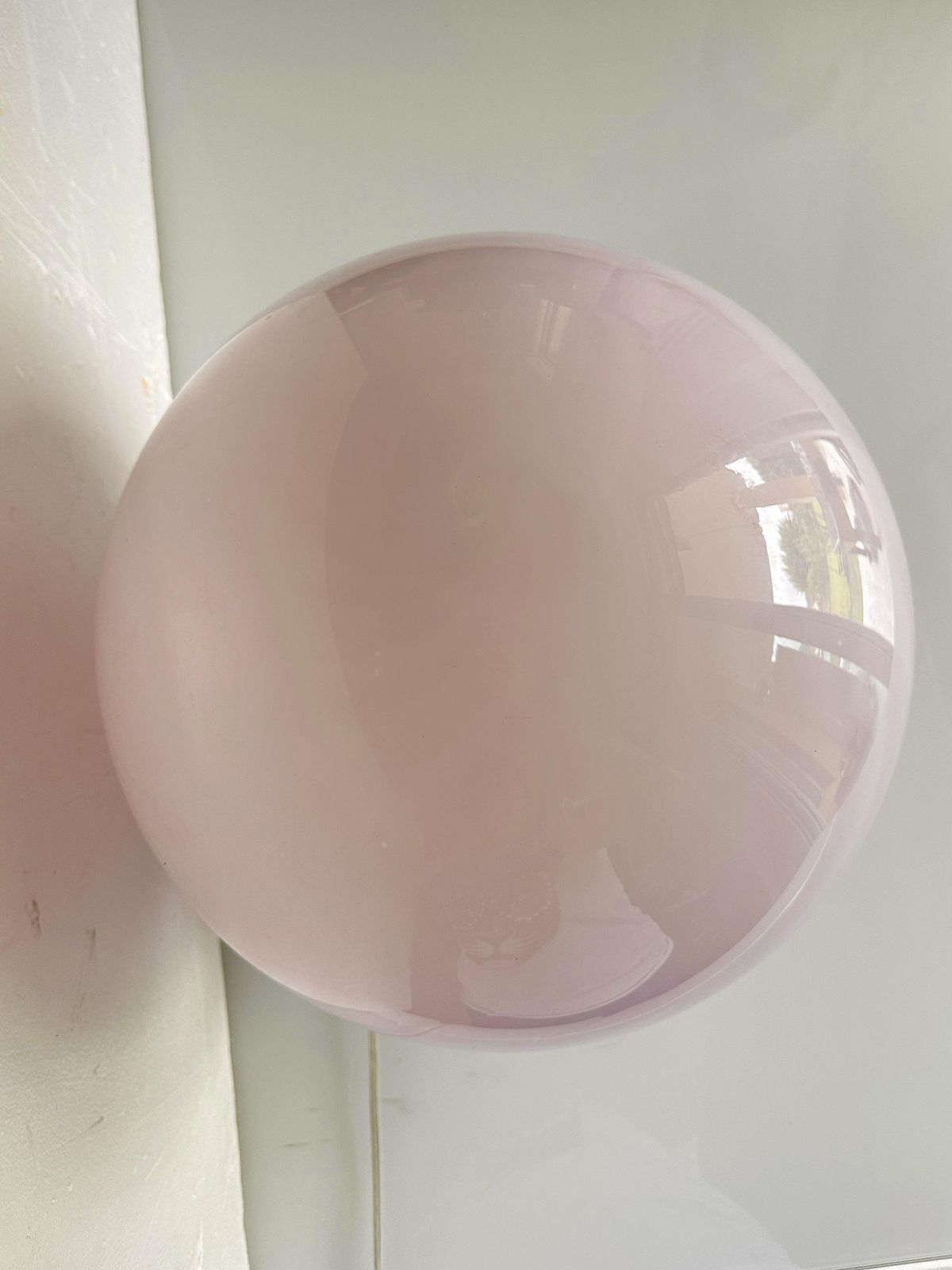 Contemporary Pink Swirl And Milky White Sphere Murano Glass Table Lamp photo Lighting