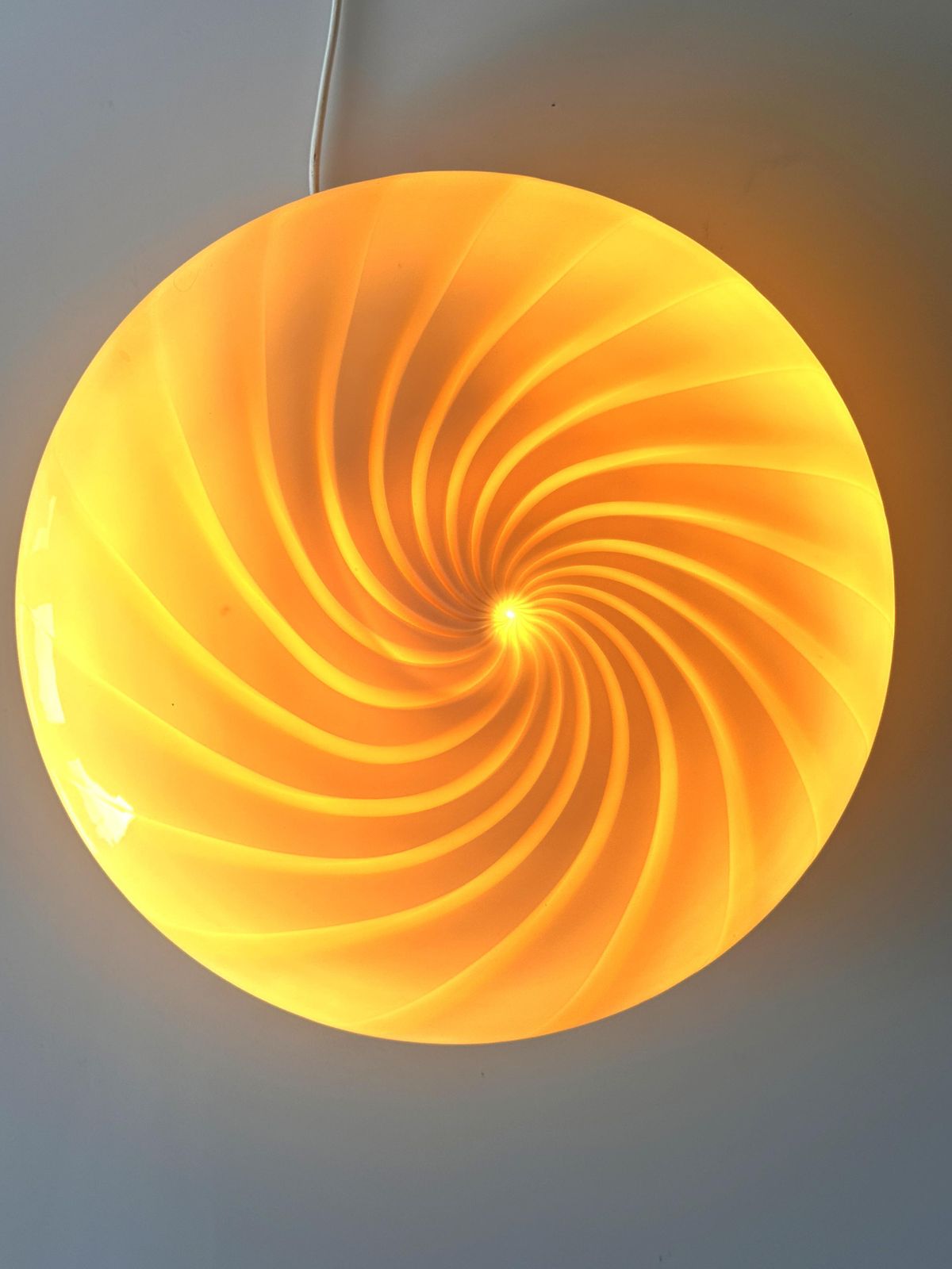 Contemporary Milky White And Beige Swirls Murano Glass Flush Mount Or Wall Sconce photo vinterior
