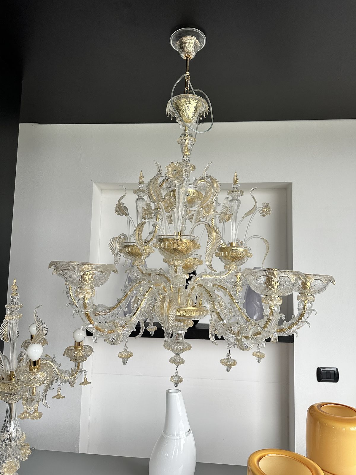 Venetian Gold "Ca' Rezzonico" Murano Glass Chandelier photo buy