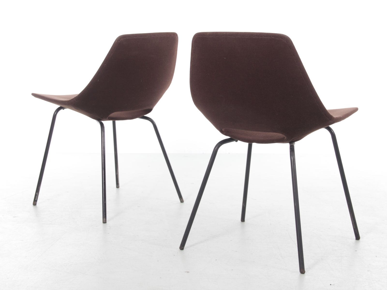 Mid Century Modern Pair Of “Tonneau” Chairs, 1965 Edition By Steiner, Designed By Pierre Guariche photo furniture