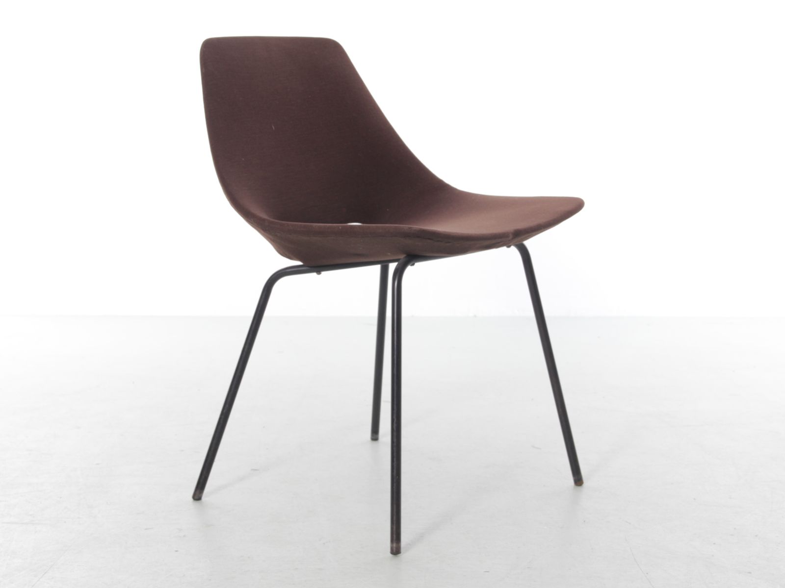Mid Century Modern Pair Of “Tonneau” Chairs, 1965 Edition By Steiner, Designed By Pierre Guariche photo vintage