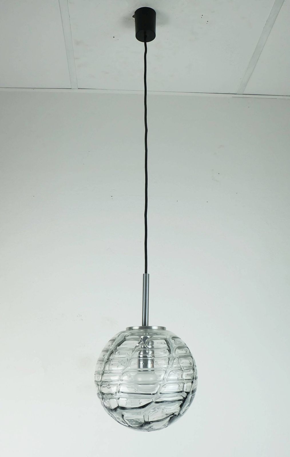 photo furniture No. 1 Of 2   Elegant Doria Pendant Lamp Clear And Smoke Grey Glass 60s 70s