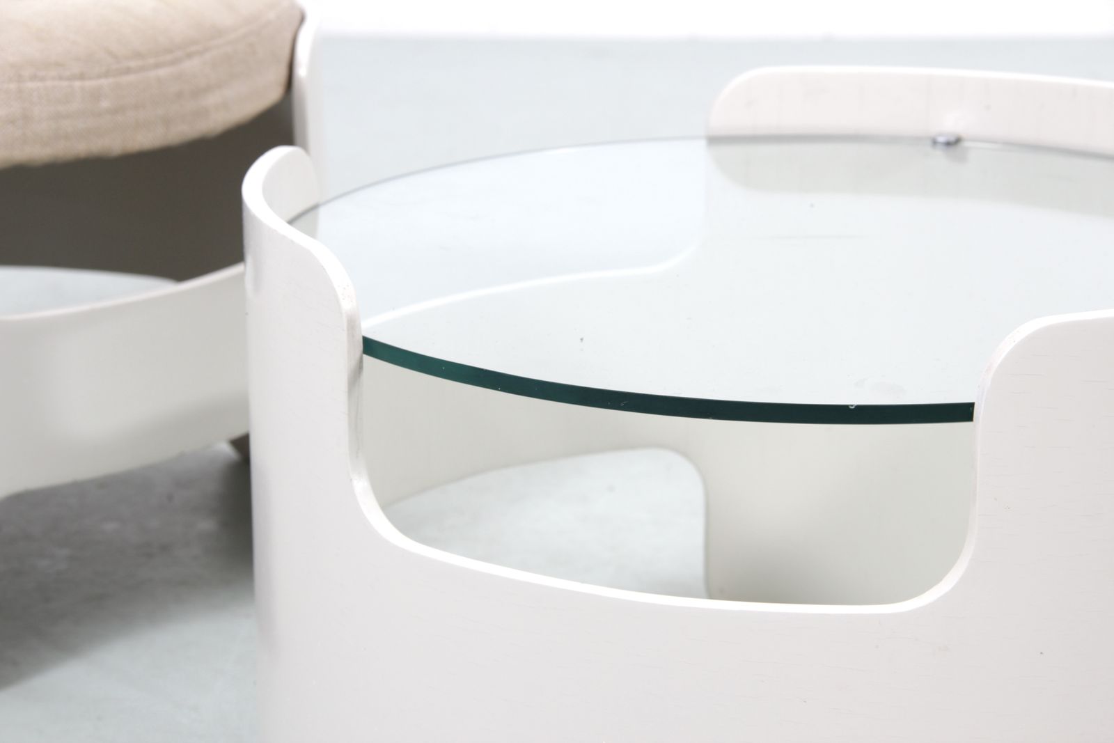 photo furniture Mid Century Modern Set Of 2 Stools And 1 Coffee Table, Original Pieces From The 1960s By Gerd Lange For “Die Gute Form.”