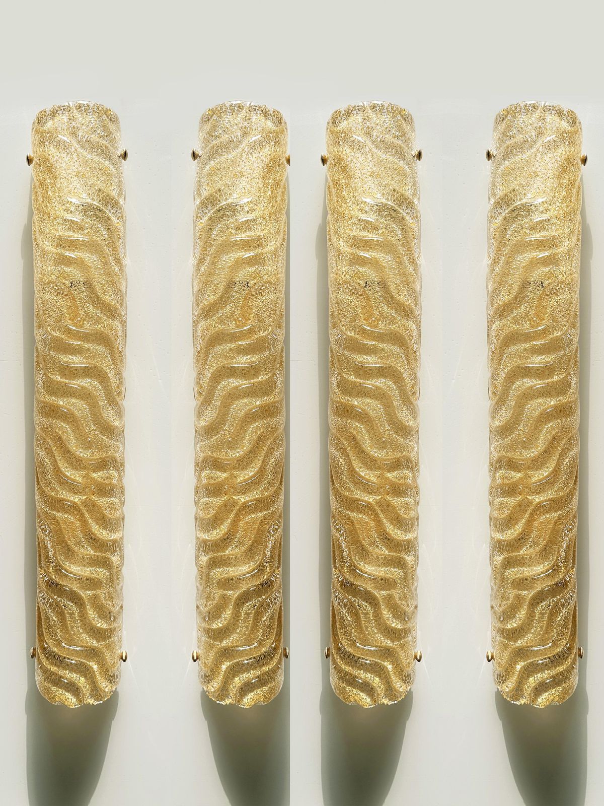 photo furniture Set Of Four Venetian Gold “Graniglia” Murano Glass Wall Sconce