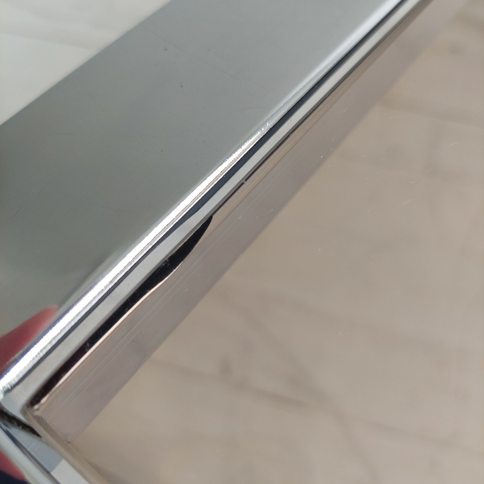 245.0 Mid Century Bauhaus Chrome And Smoked Glass Coffee Table, 1970s photo