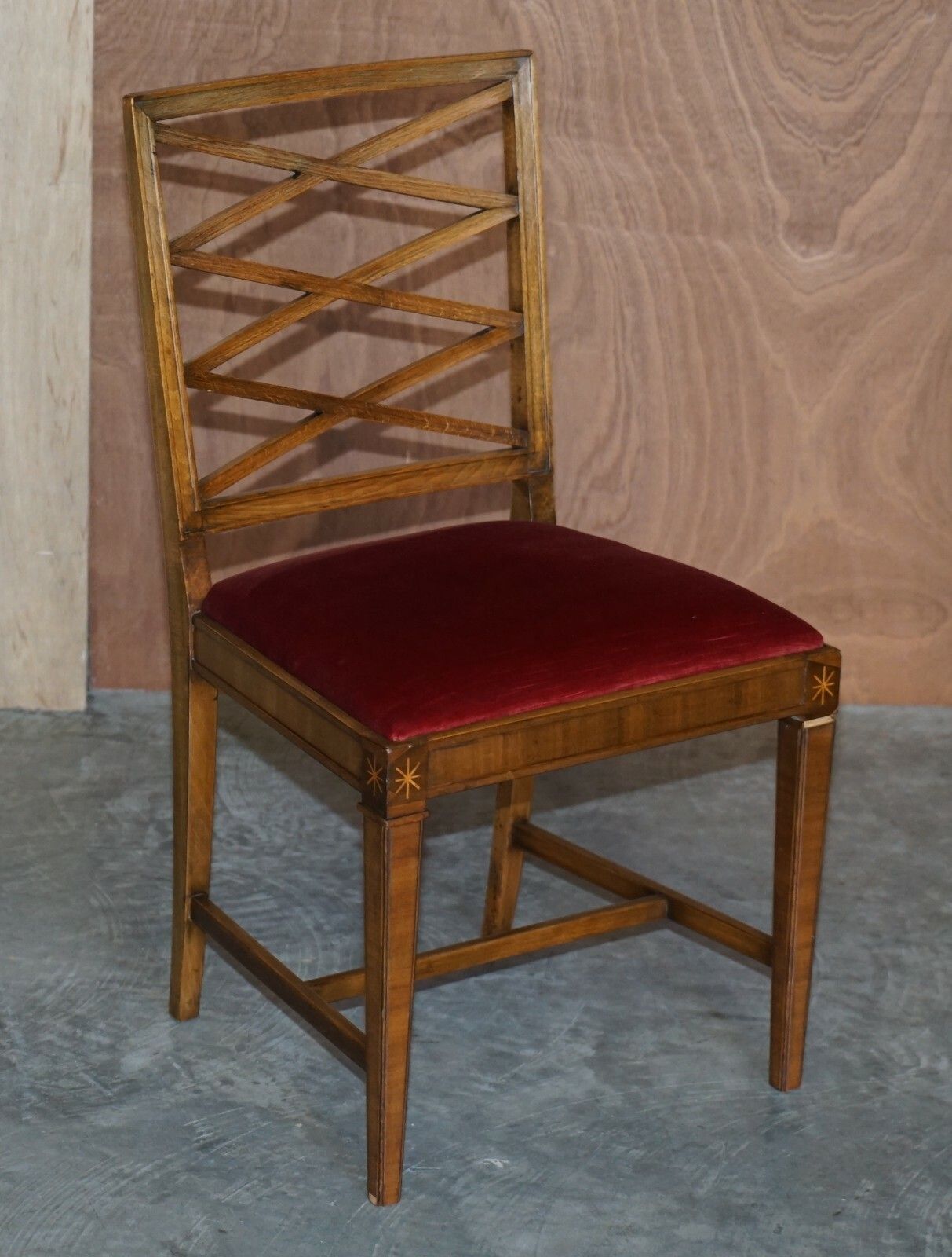 Suite Of Four Swedish Walnut & Beech Wood Dining Chairs Matching Table Available photo furniture