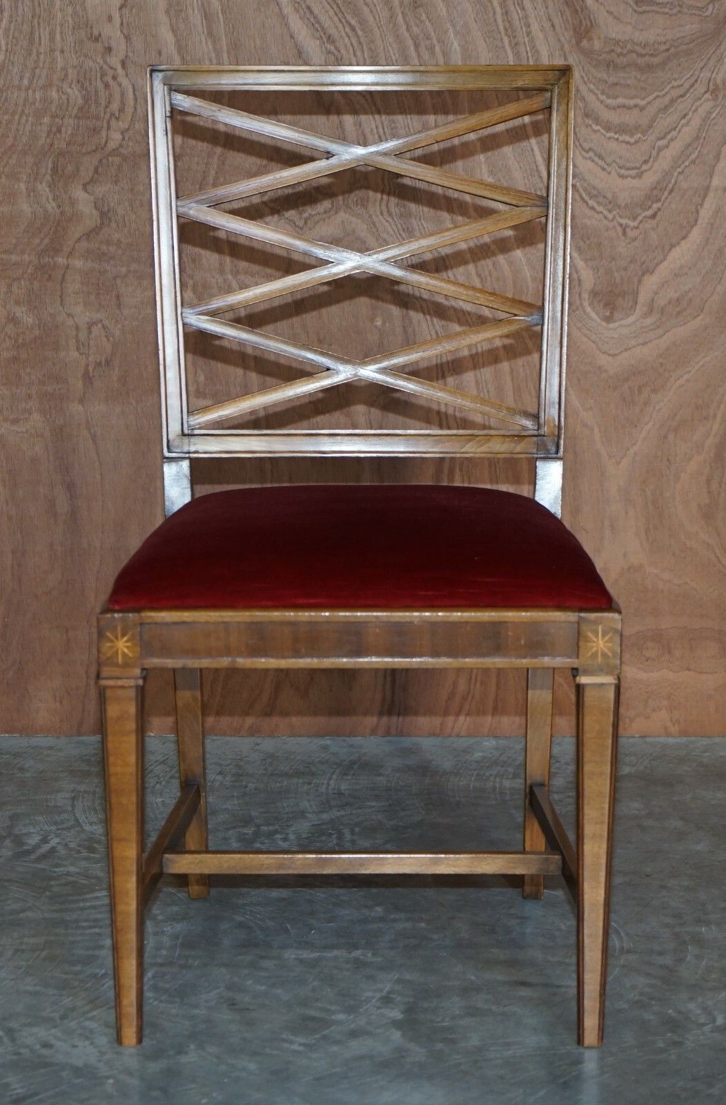 Suite Of Four Swedish Walnut & Beech Wood Dining Chairs Matching Table Available photo for sale