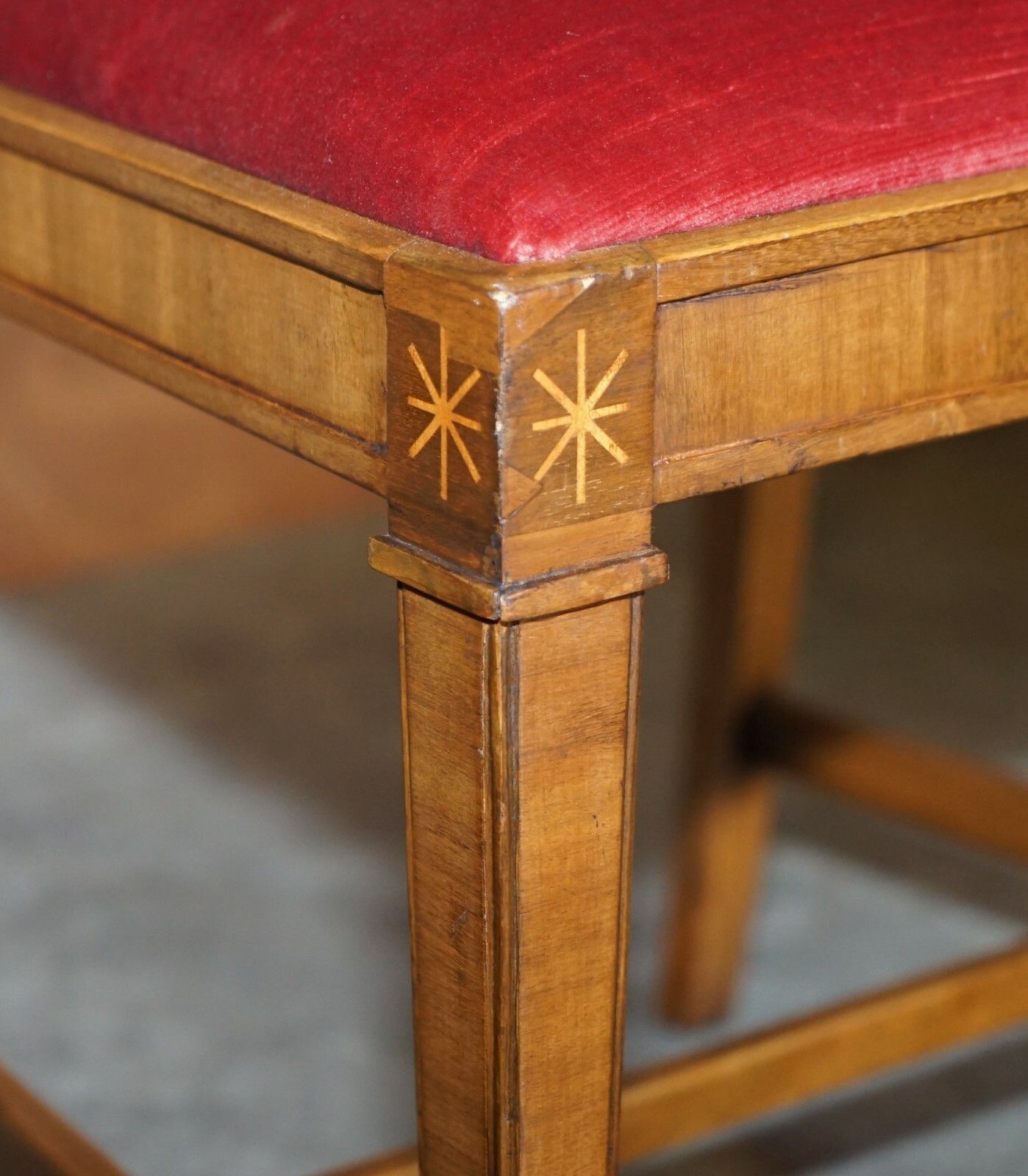 Suite Of Four Swedish Walnut & Beech Wood Dining Chairs Matching Table Available photo vintage