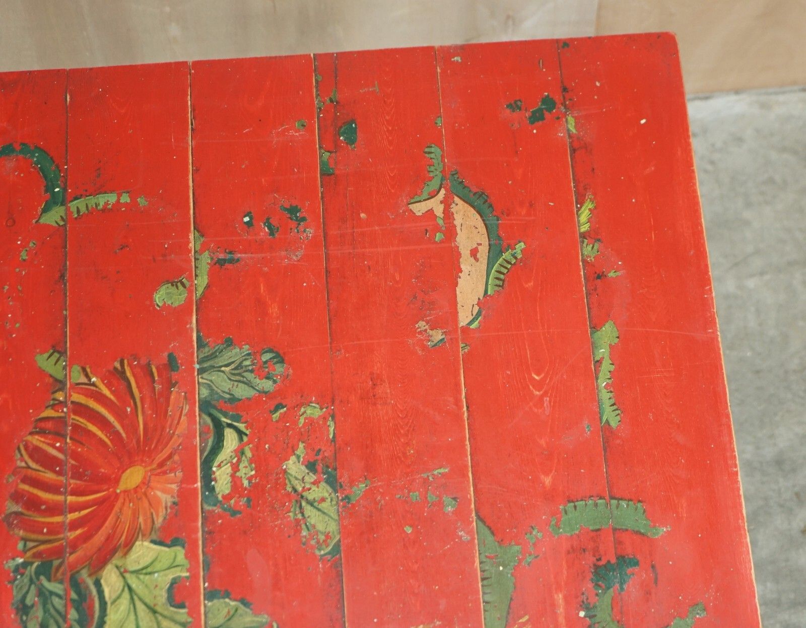 1 Of 10 Antique Hand Painted French Pine Vendange Wine Tasting Tables Lovely! photo 850.0