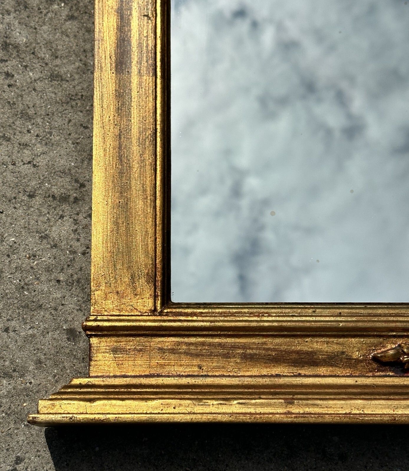 photo furniture Vintage Circa 1950's Gilt Framed Wall Mirror Stamped Made In Italy To The Rear