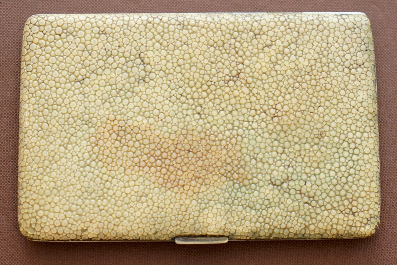 Very Rare P H Vogel & Co Antique Shagreen Cigarette Case Silver & Gold Gilt photo vinterior