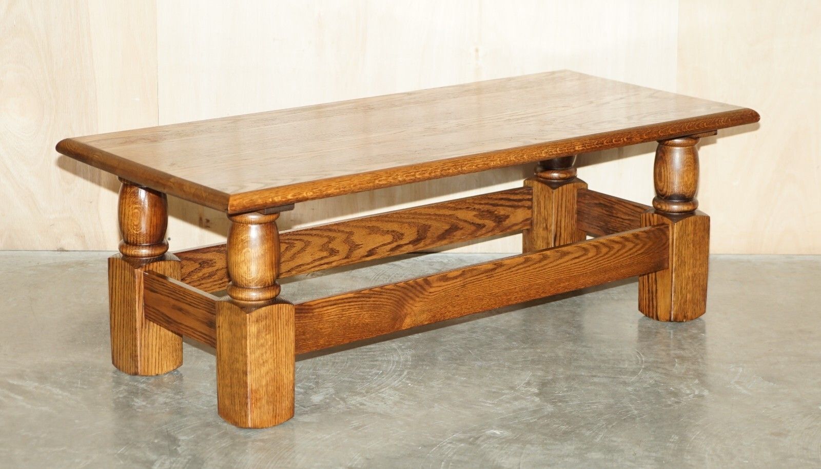 Vintage English Oak Coffee Table Made In The Style Of Edwardian Refectory Tables photo furniture