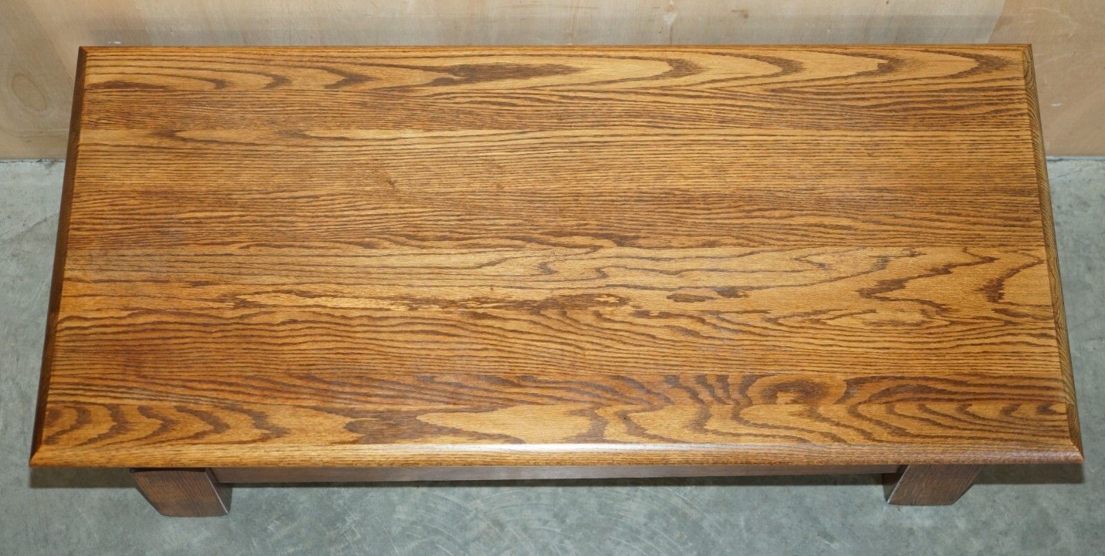 Vintage English Oak Coffee Table Made In The Style Of Edwardian Refectory Tables photo vinterior
