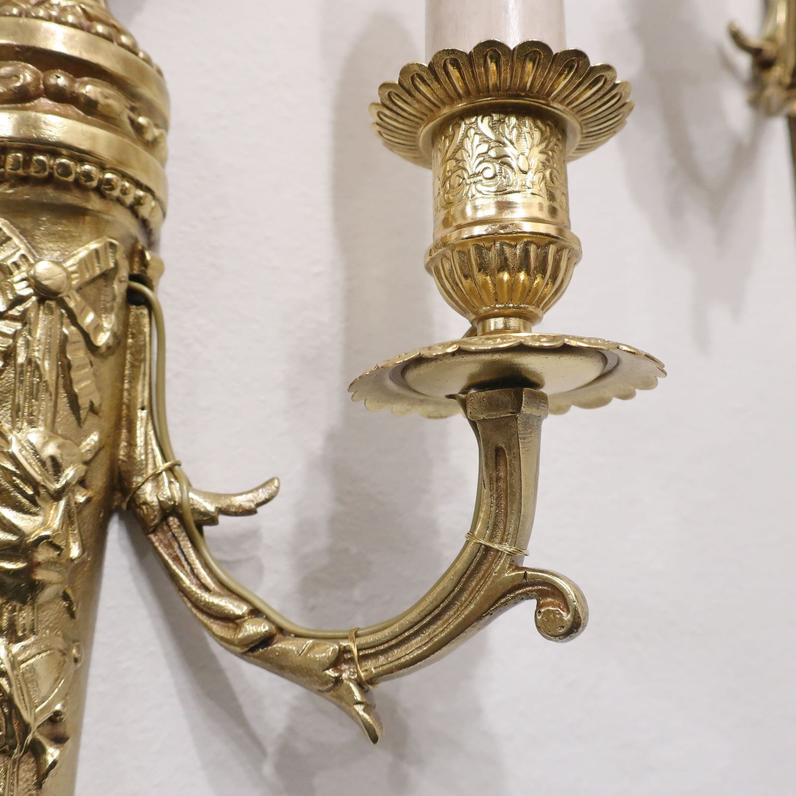 Pair Of French Gilt Bronze Twin Arm Wall Lights By Charles Casier photo 690.0