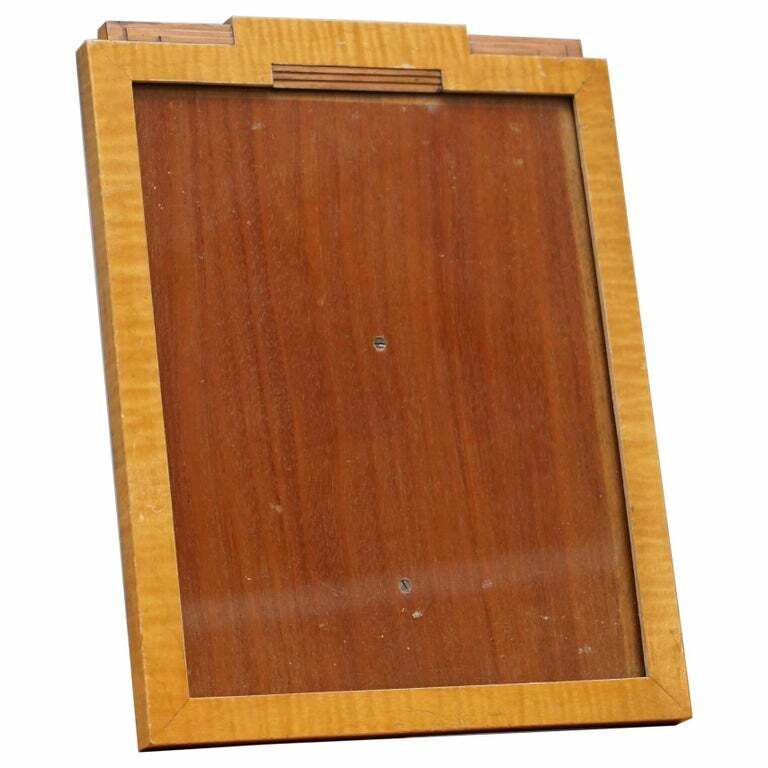 Asprey London American Art Deco Satinwood Table Picture Frame Exceptional Piece