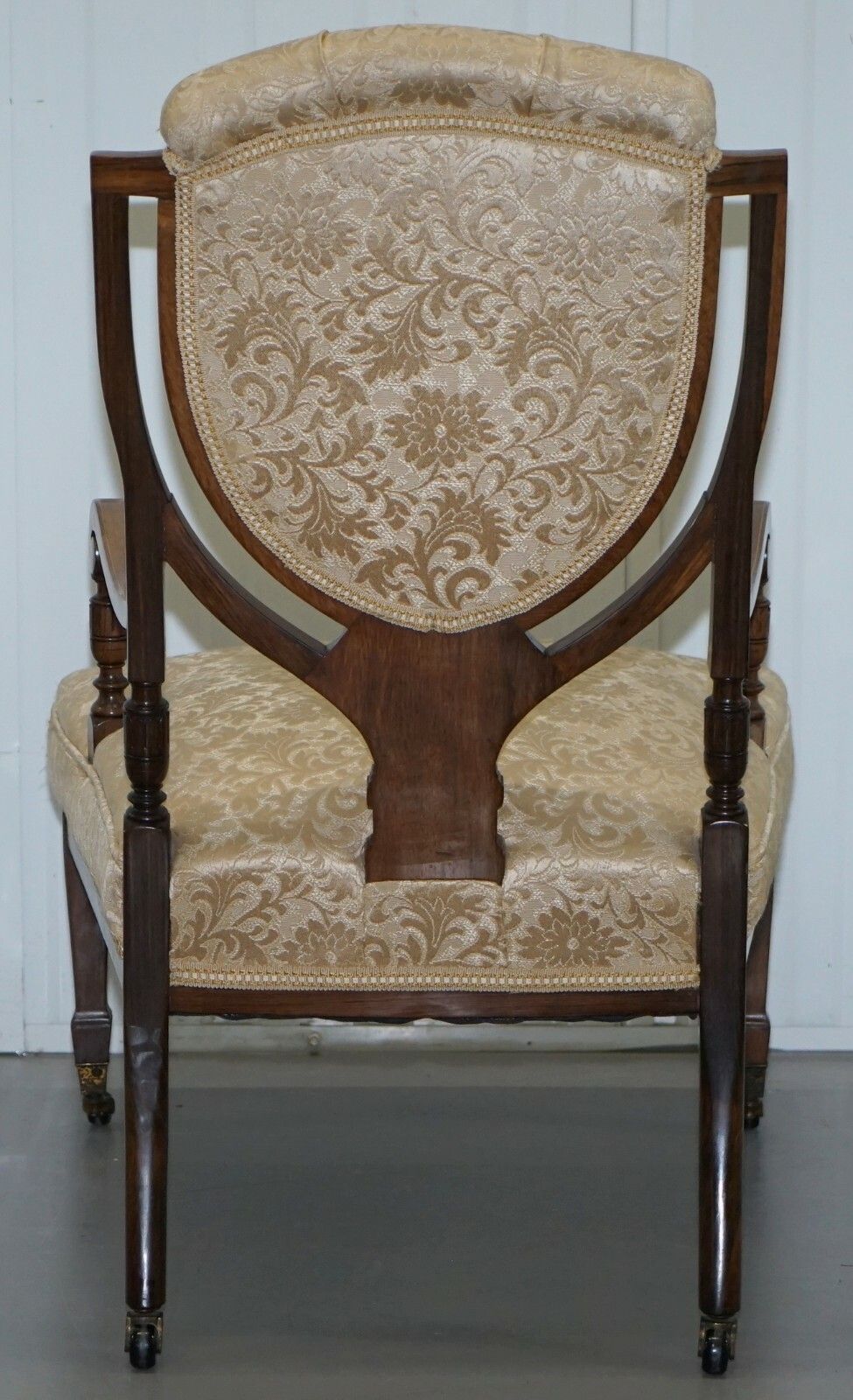 750.0 Stunning Rosewood Sheraton Revival Chesterfield Library Armchair Part Of A Suite photo