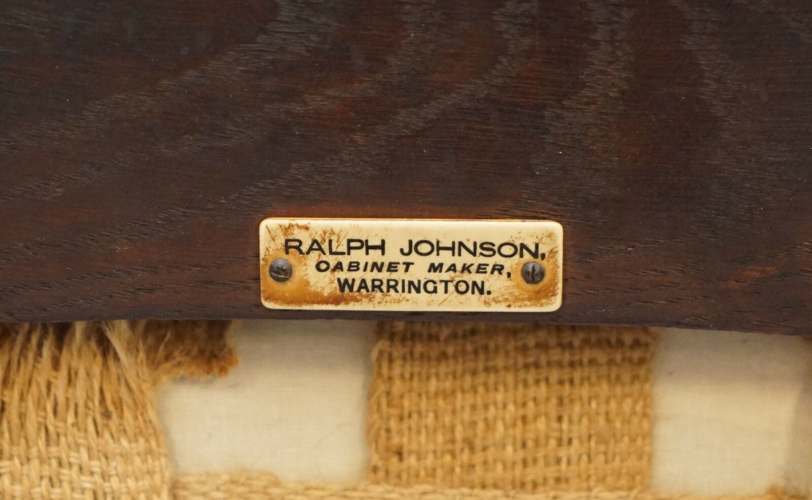 700.0 English Edwardian Ralph Johnson Oak Spindle Back Captains Office Desk Armchair photo