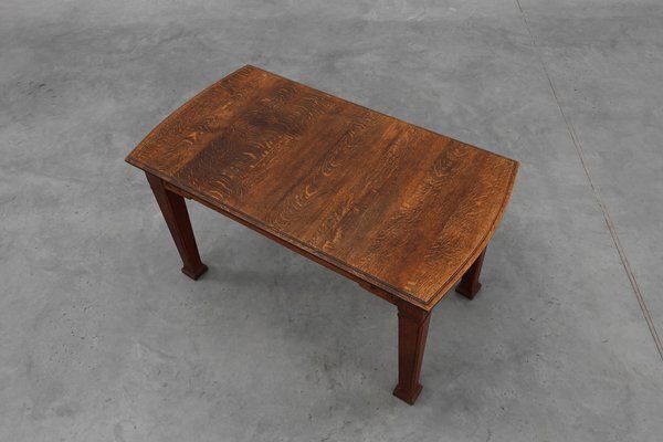 Art Deco Dining Table In Oak With Carved Frieze, 1920s photo 2859.0