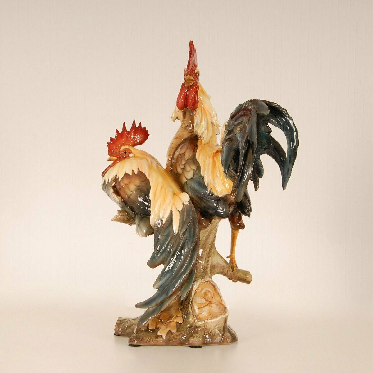 photo vintage Mid Century Italian Ceramic Rooster Figurine In The Style Of Cacciapuoti, 1950s