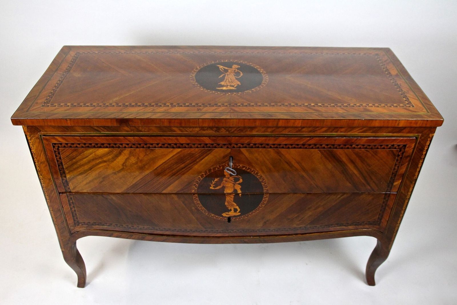 18th Century Marquetry Chest Of Drawers   Museums Quality, Milan/ It Ca. 1760 photo Furniture