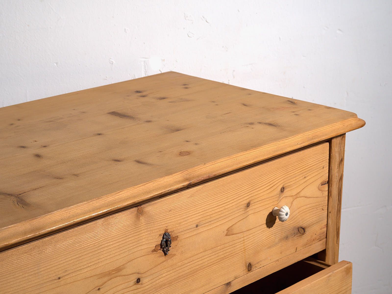 Antique Solid Wood Chest Of Drawers (C.1920) #33 photo for sale