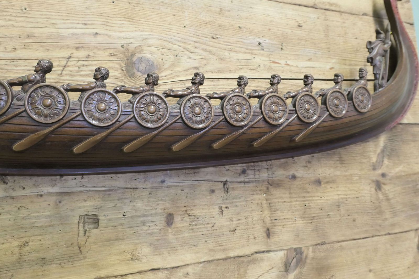 Mid Century Vintage Syroco Viking Ship Wall Art photo 354.0