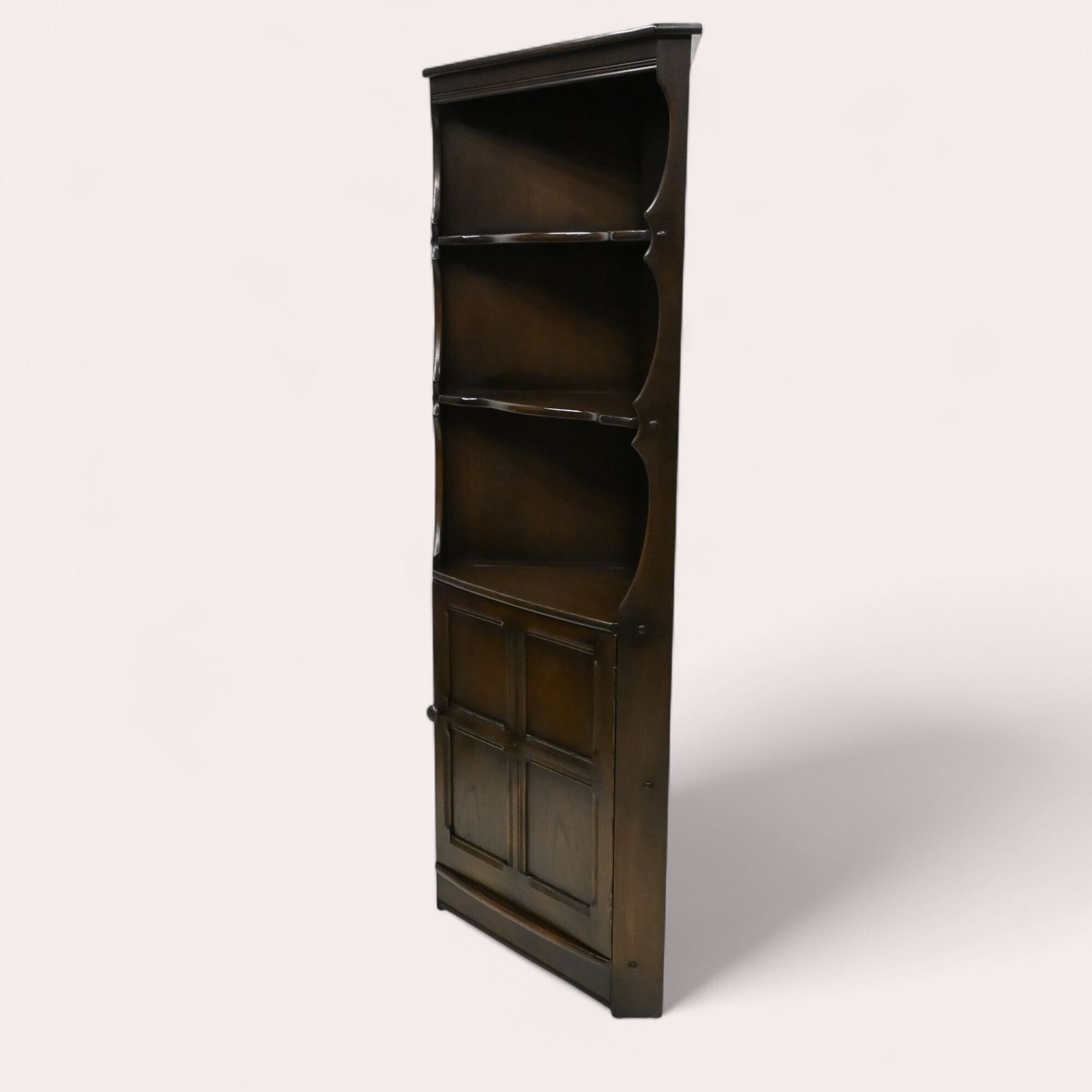 Genuine Ercol Corner Cabinet With Shelves Late 70s Free Uk Delivery photo furniture
