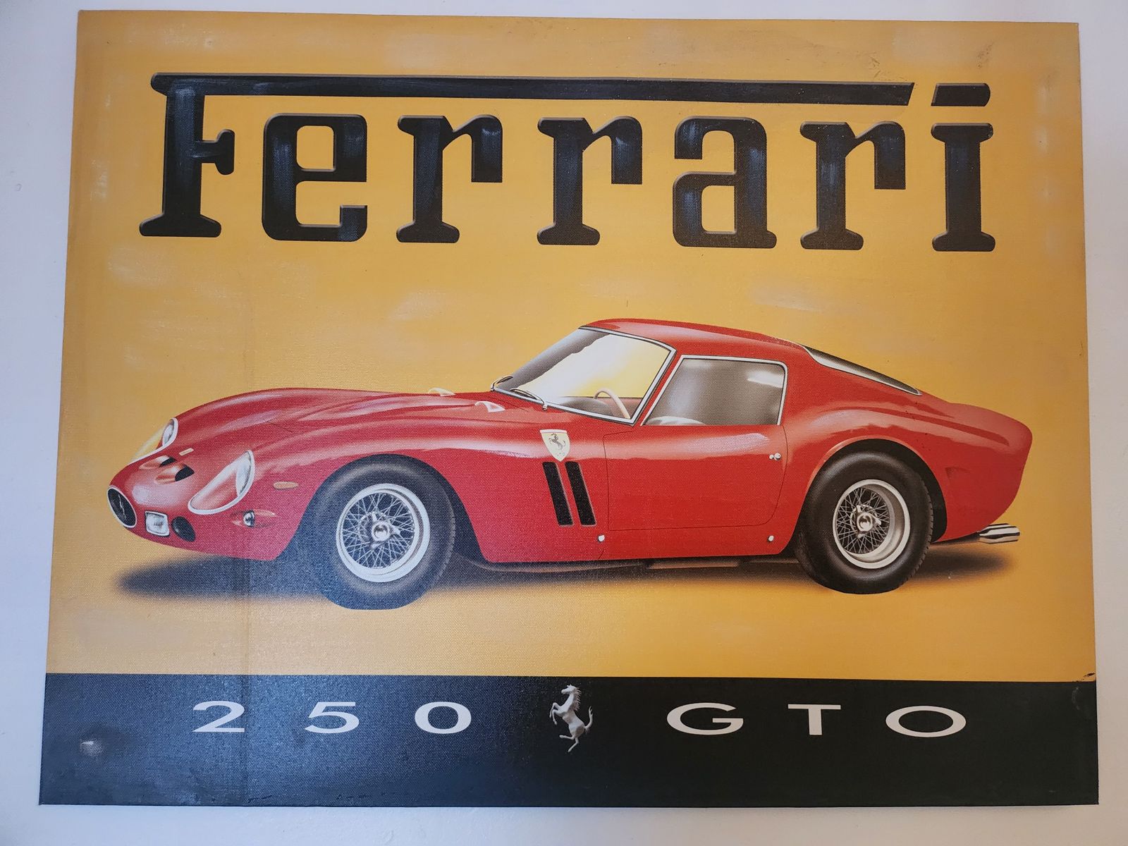 Colour Canvas Print Of A Ferrari 250 Gto