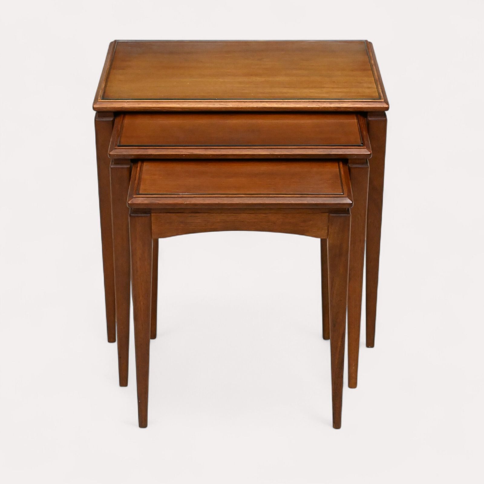 Retro Teak Nest Of Tables With Glass Tops Free Uk Delivery. photo buy