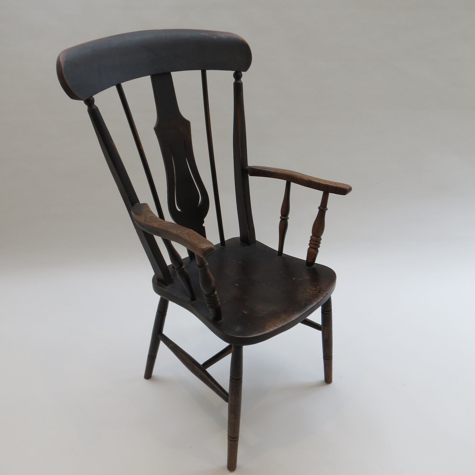 19th Century  Welsh Elm Folk Farmhouse Chair photo furniture
