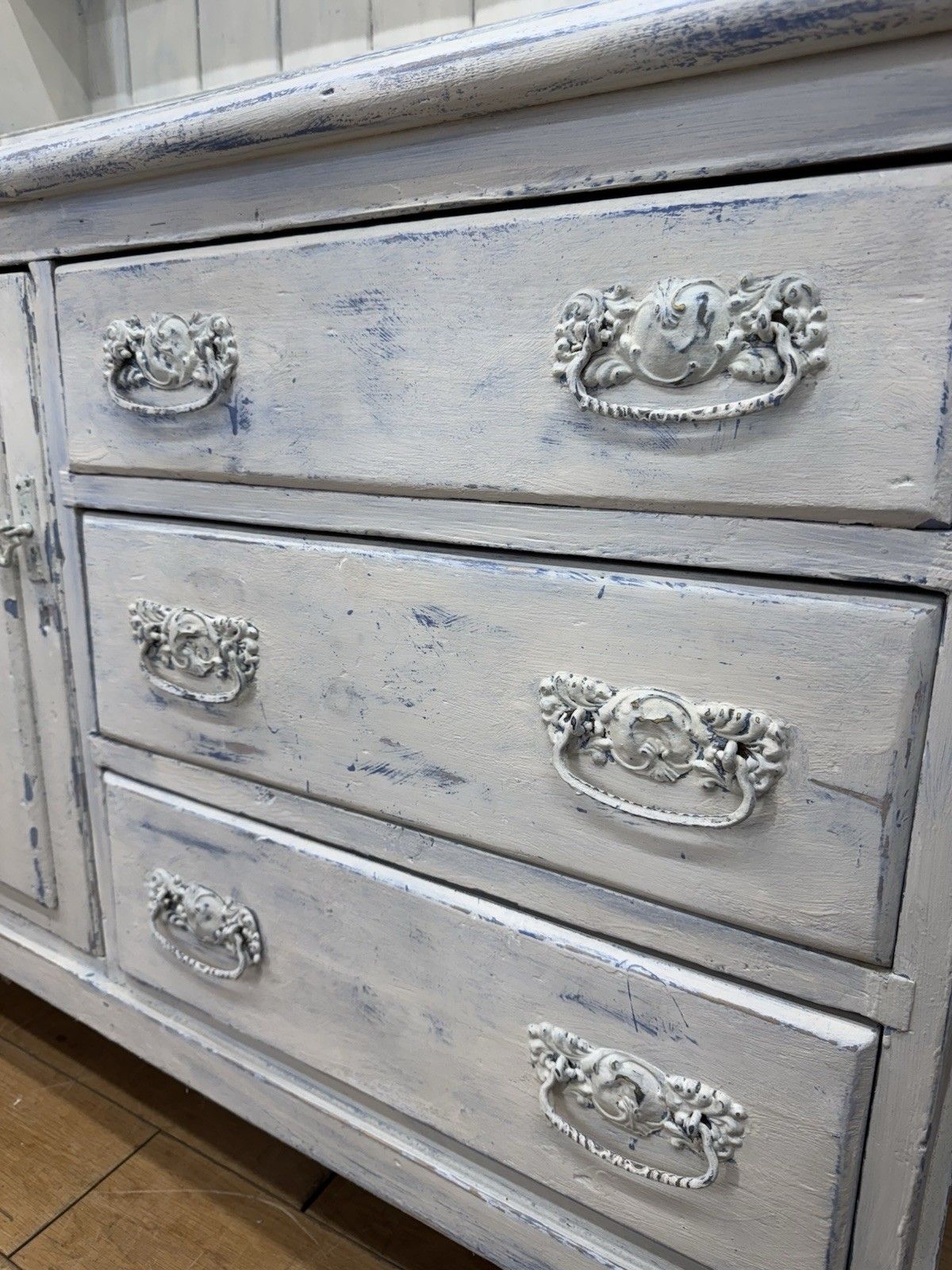Antique Pine Display Dresser Pantry Cupboard / Kitchen Storage / Distressed photo 714.0