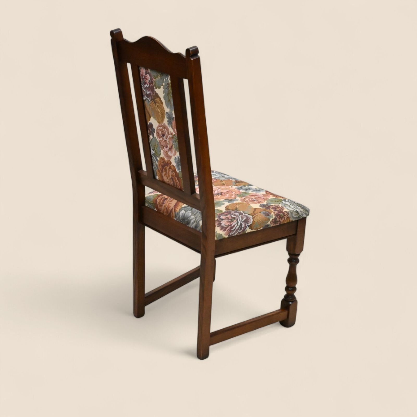 6 Old Charm Dining Chairs Upholstered Tudor Brown Frames Free Uk Delivery* photo 627.0