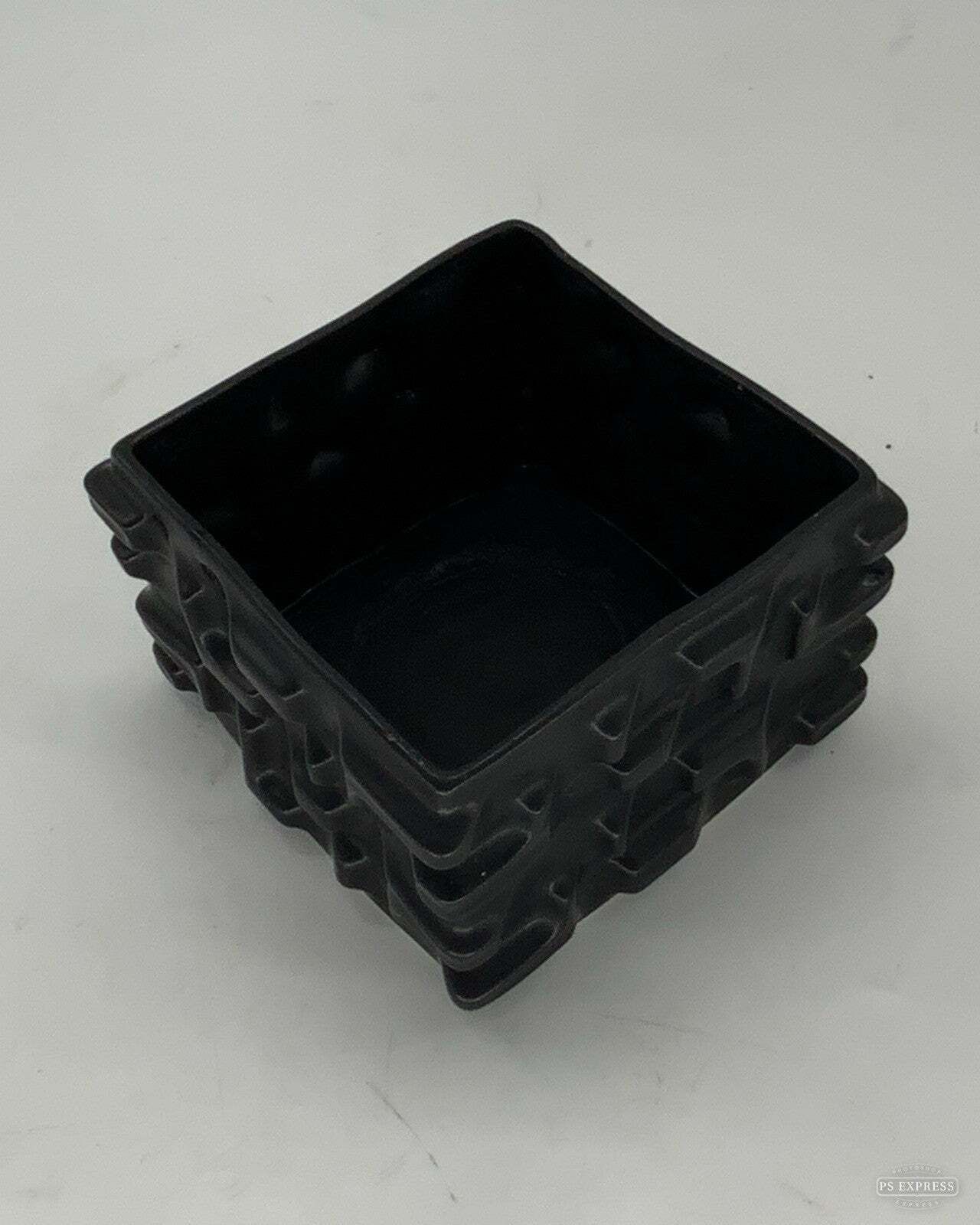 Bareuther Waldsassen Op Art Black Porcelain Bavaria Germany Mcm 12 X 9cm photo for sale
