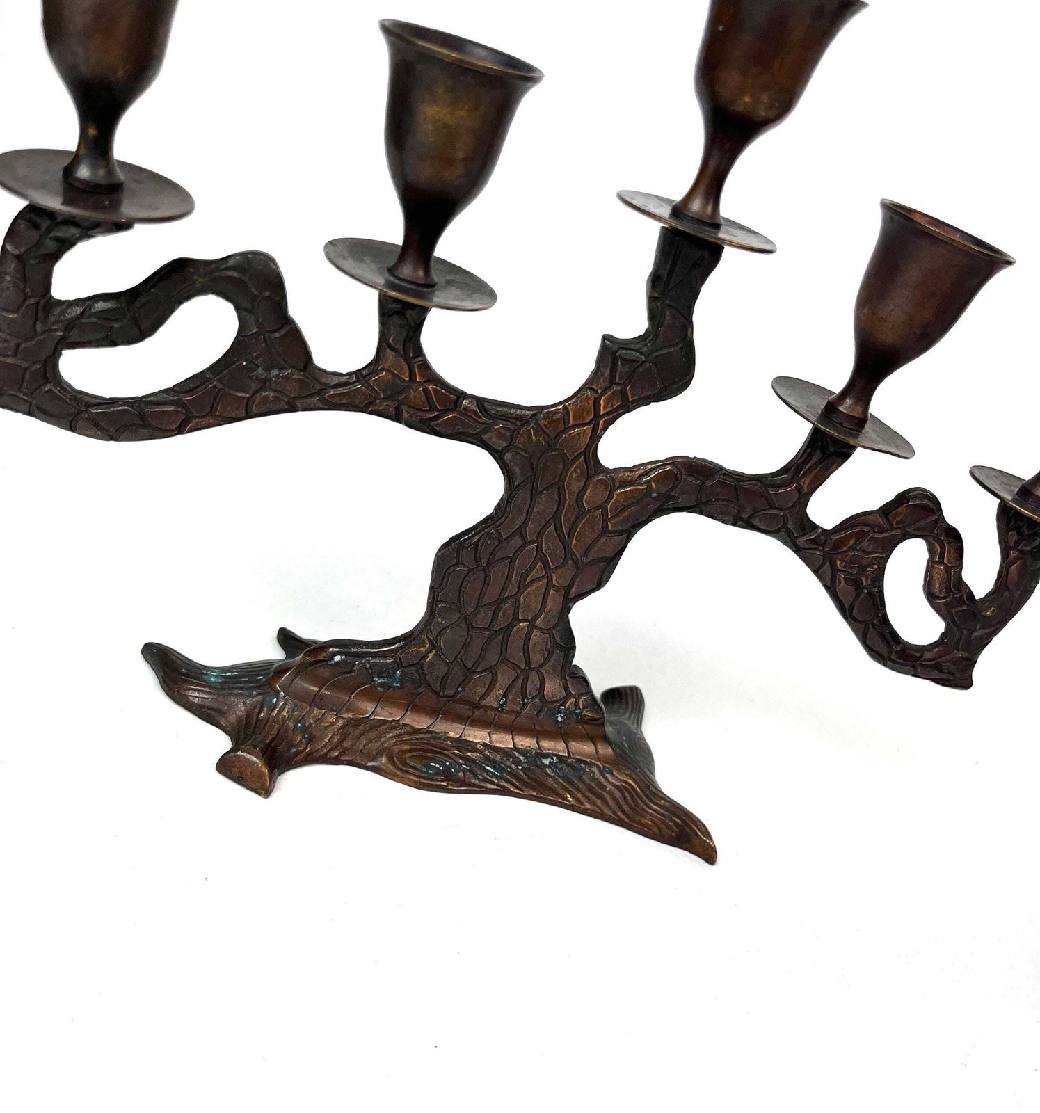 photo furniture Stunning Pair Mid Century Anthroposoph Organic Tree Shaped Candle Holders Candlesticks