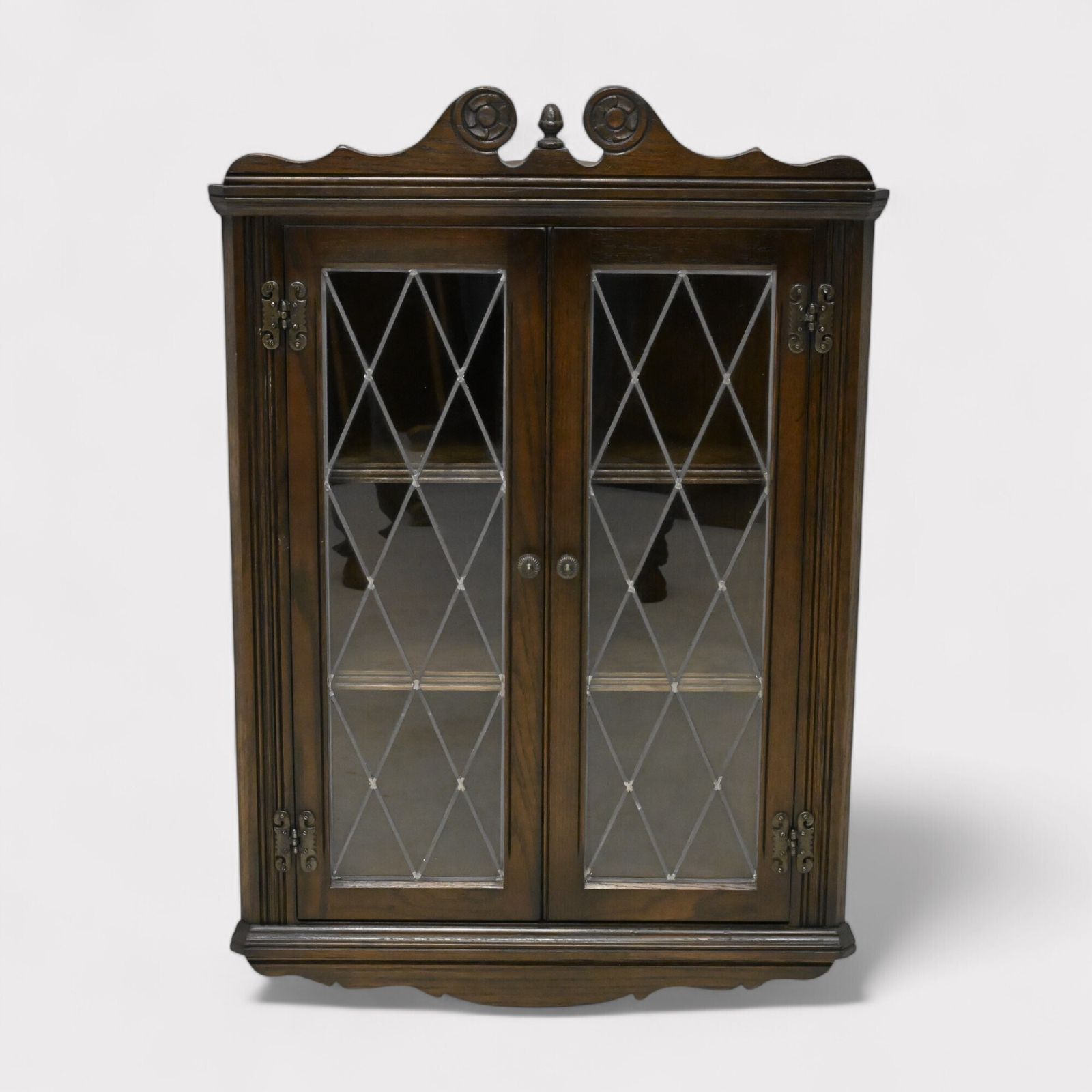 Old Charm Hanging Corner Display Cabinet Leaded Glass Model 1914 Free Delivery photo buy