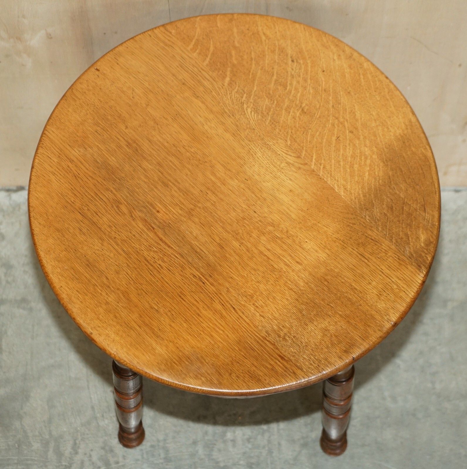 Lovely Circa 1900 English Oak Side Table With Turned Legs And A Nice Rich Patina photo buy