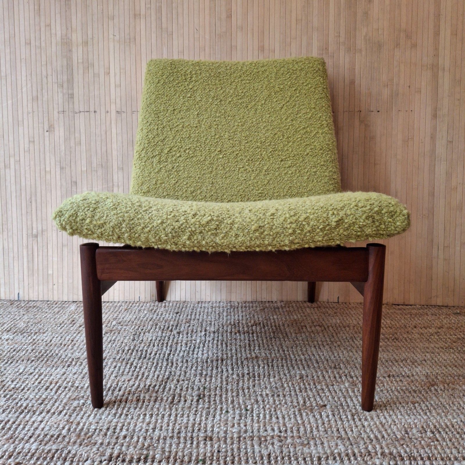 Fab Vintage 1960s Kofod Larsen G Plan Television Easy Chair Chartreuse Boucle photo furniture